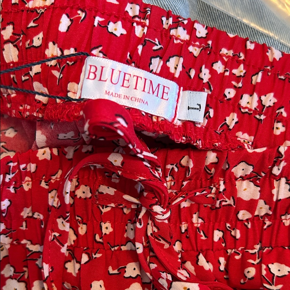 Floral Red Maxi Skirt - Picture 6 of 6